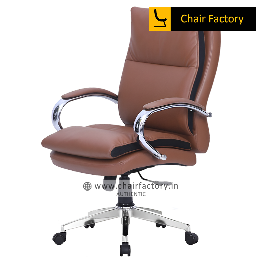 Cromarty Mid Back 100% Modern Genuine Leather Office Chairs